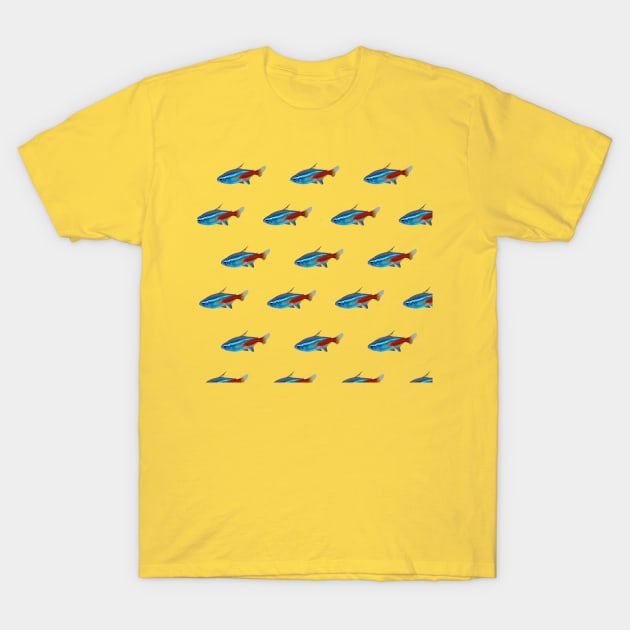 Neon Tetra Fish T-Shirt by Herky